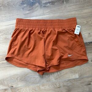 NWT Nike Dri-Fit Running Shorts Womens Large Burnt Orange Retro Dick's Store Tag